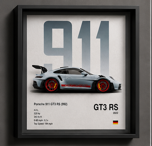 Porsche 911 GT3 RS (992) Premium Deep Shadow Box