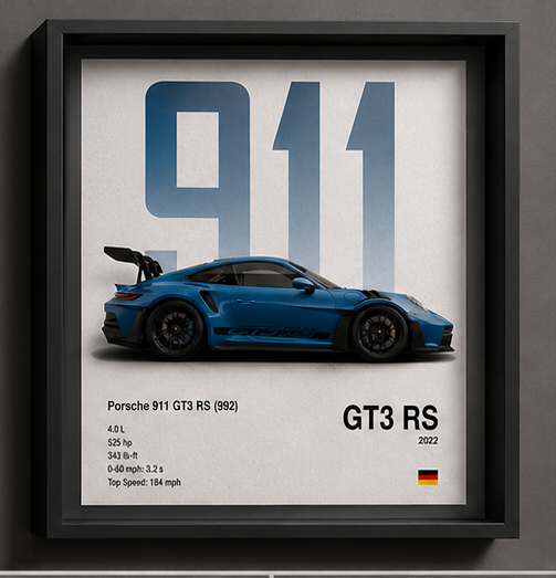 Porsche 911 GT3 RS (992) Premium Deep Shadow Box