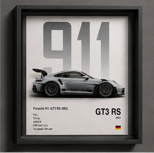 Porsche 911 GT3 RS (992) Premium Deep Shadow Box