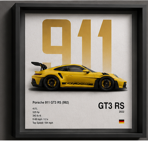 Porsche 911 GT3 RS (992) Premium Deep Shadow Box